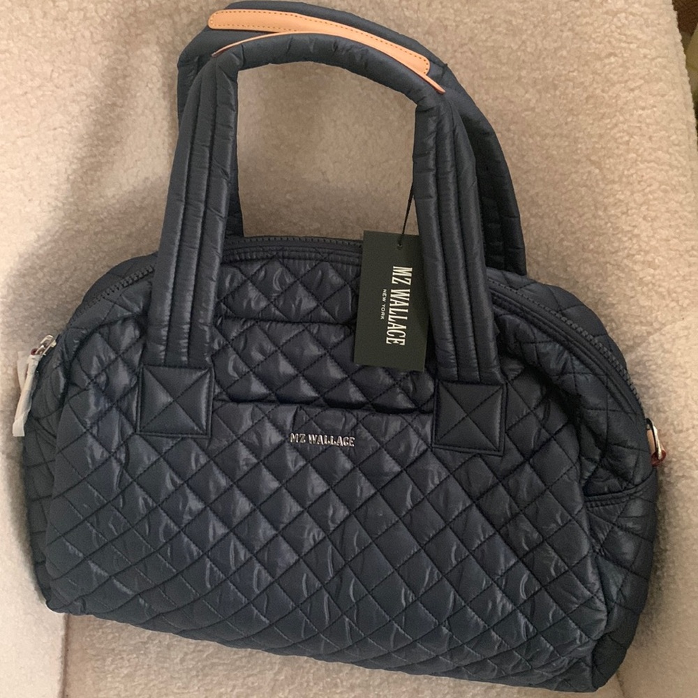 MZ Wallace Quilted Travel Bag in Navy